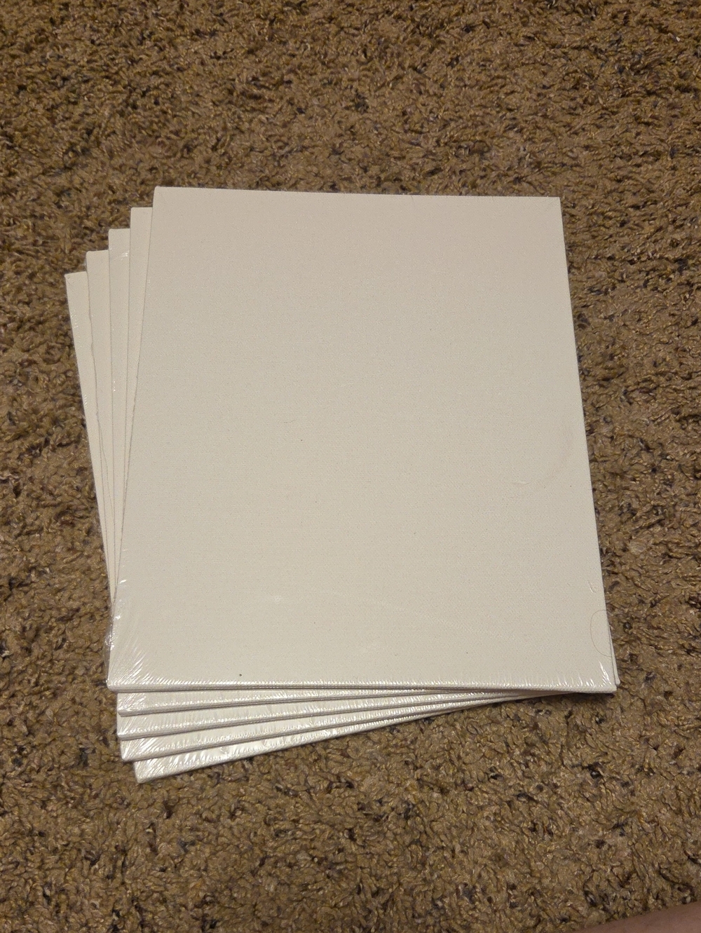 Pack of 5 White Painting Canvas Panels for Acrylic & Oil